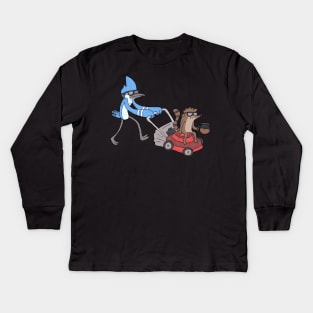 Regular Show - Coffee Mower Kids Long Sleeve T-Shirt